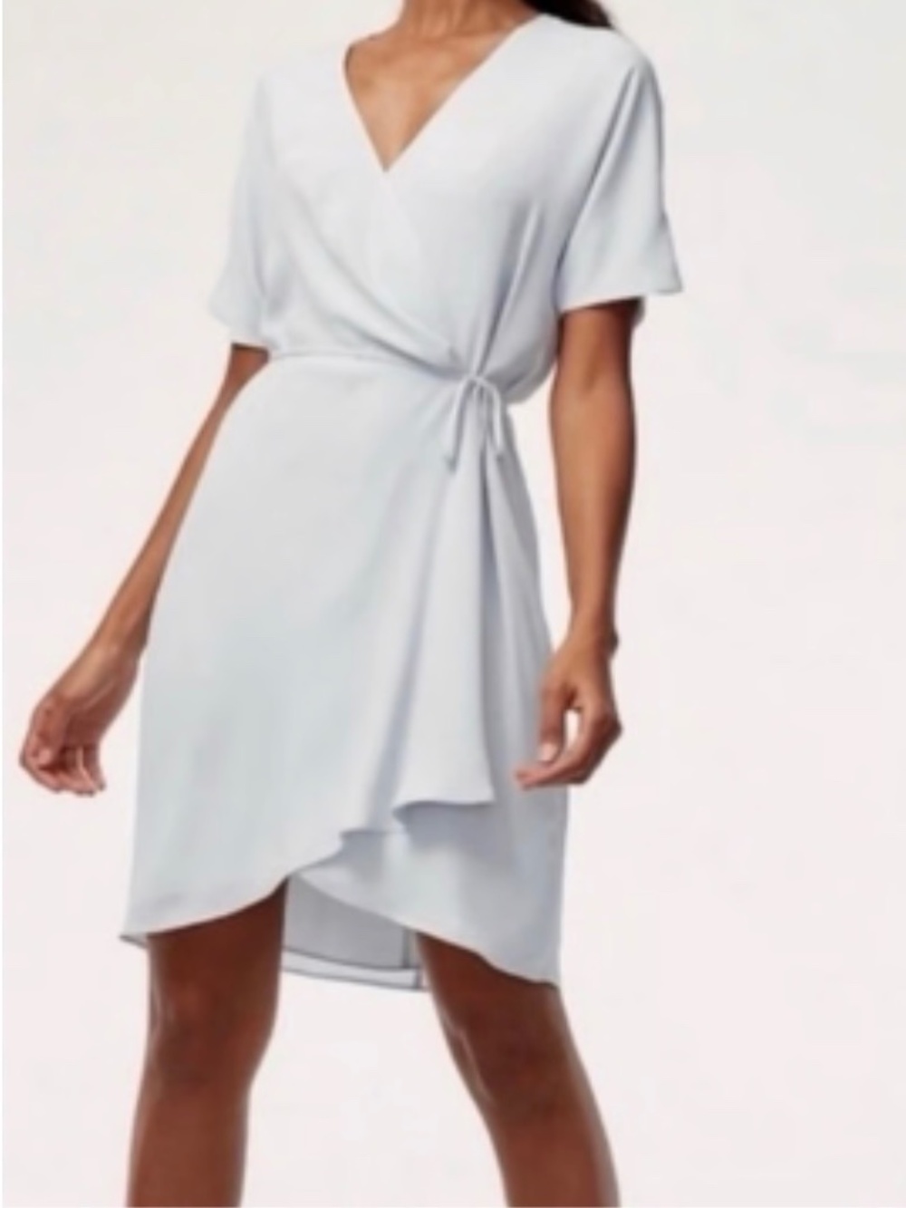 Aritzia Babaton Light Blue Wallace Wrap Dress Size XS